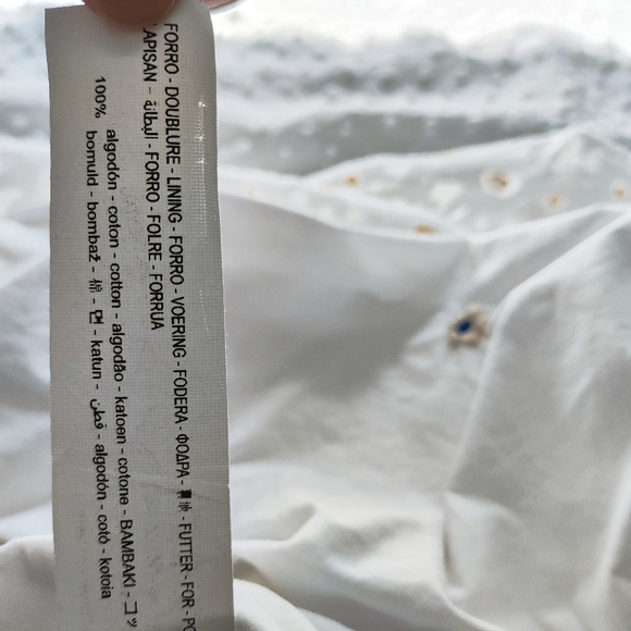 Zara cotton cropped flower top - Picture 9 of 9